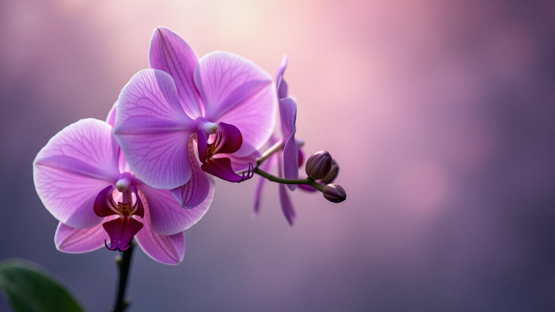 Orquídea roxa em destaque